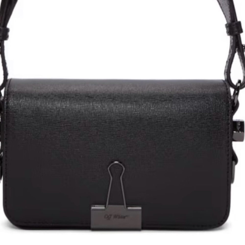 OFF - WHITE BLACK MINI PLAIN FLAP BAG - Picture 2 of 2